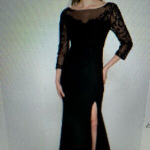 Black Ed young size large prom or mother of bride dress